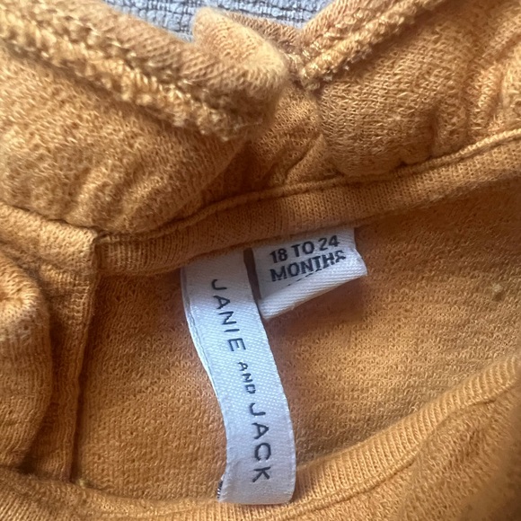 Janie and Jack Yellow Textured Puff Sleeve Dress-Worn Once! - Picture 2 of 2